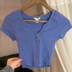 Brandy Melville Royal Blue Ribbed Crop Top